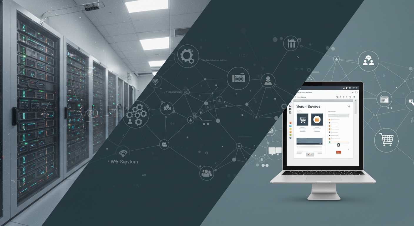 オフィスでの作業風景と自社ECサイトの商品イメージ